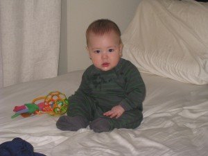 Ryan can now sit up all by himself