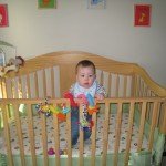 See! I can stand in my crib. See! I can stand in my crib.
