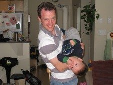 Ryan got sick and tired of daddy’s hair!