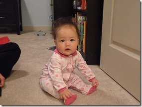 Sitting up comfortably