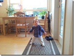 Look at me–I’m wearing shoes!!