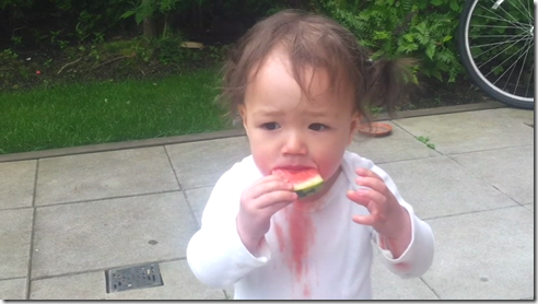 Madeline is a dirty eater