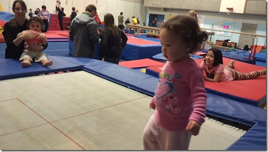 Madeline’s first trip to the gym
